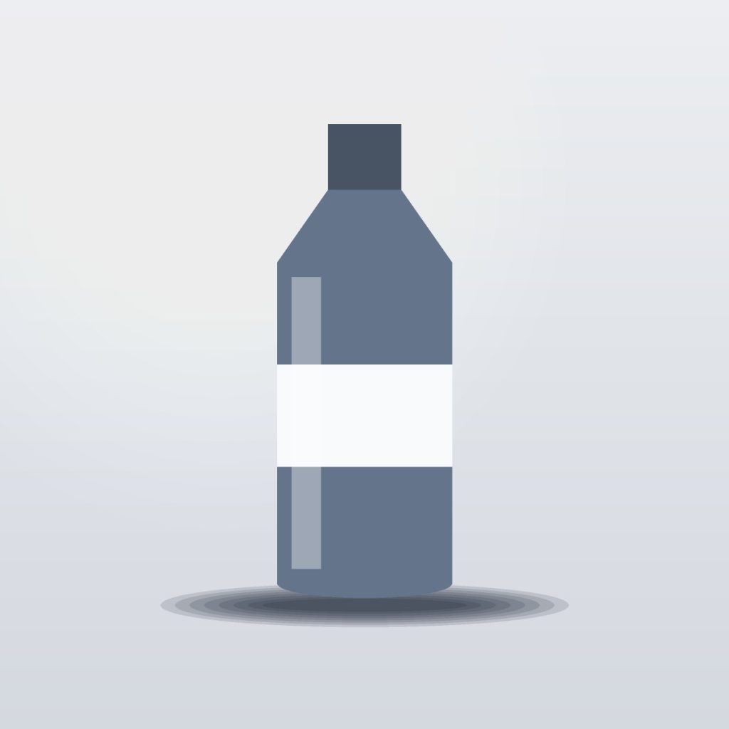 Glasflasche mit Schutzhülle 0,5 l